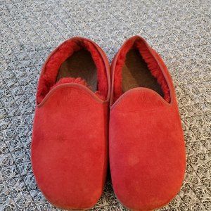 Halflinger suede & wool slippers w sz 39 fits like 7